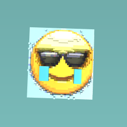 Crying cool man emoji