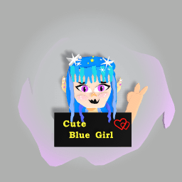 flat mod cute Blue girl