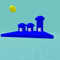 Three mushroom houses