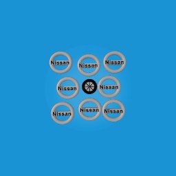 Nissan tire and logos