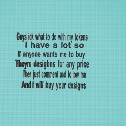 I will buy ur designs