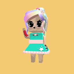 Rainbow pastel girl