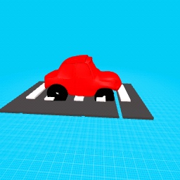 Car crossing on zebra crossing