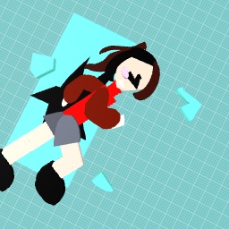Girl runing through glass