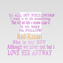 Plz follow her ...