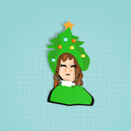 My freind with her christmas tree hat <3
