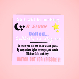 I’m making a story!