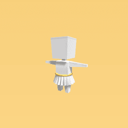 Yellow pleated skirt