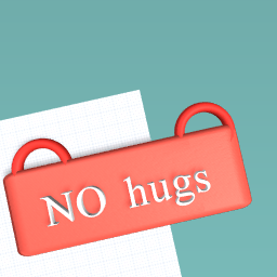 No hugs fursuiter badge