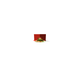 The lazy man eating hamburger