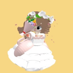 a bride throwing the flower to the braids maids