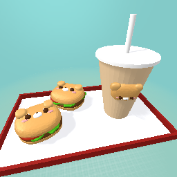 Bear fast food tray - not mine!