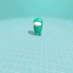 Cyan Among us crewmate