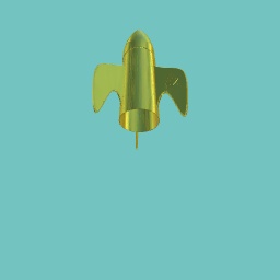 Golden rocket ship