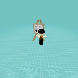 This guy is drawing picture