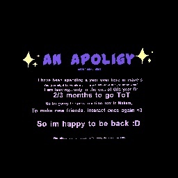 An apology. Read it
