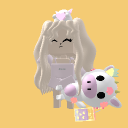 Cow plushie and me