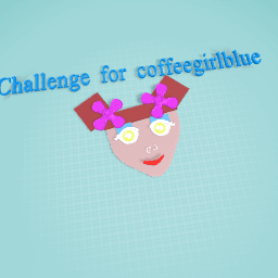 Challenge for coffee girl blue