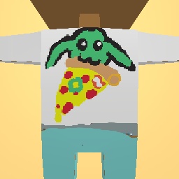Pizza shirt with baby Yoda/grogu eating it