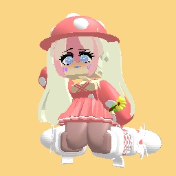 Cute ice mushroom girl