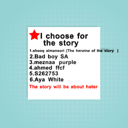 I choose for the story
