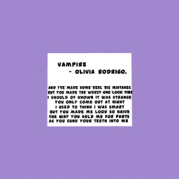 Vampire - Olivia Rodrigo