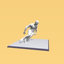 Running turning flossing boy