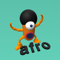 confused monster afro