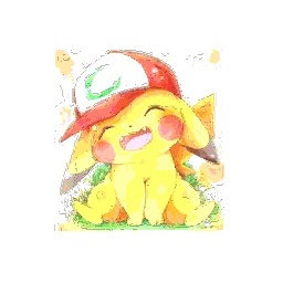 Pikachu Wearing Ash's Hat サトシの帽子をかぶったピカチュウ