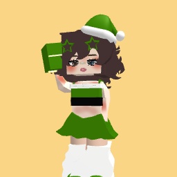 Christmas girl green