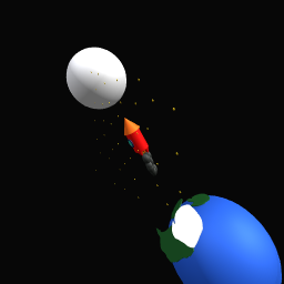 ship going to the moon