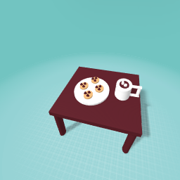 hot cup of co Co and cookies