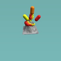 Fire onix on volcano