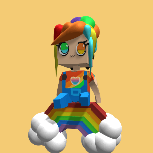 Cute rainbow gril