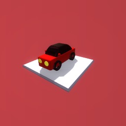 Cute red car