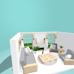 Modern house living room