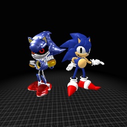 Sonic y su hermano metálico.