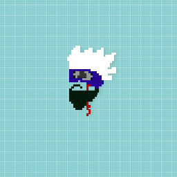 kakashi happy bc the blood