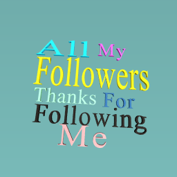 Thanks followers