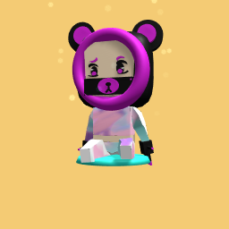 the black and fushia bear