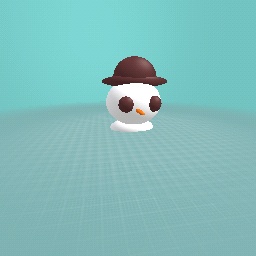 Snowman With Detective Hat