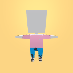 Pink with blue jeans