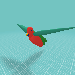 the king parrot is flying