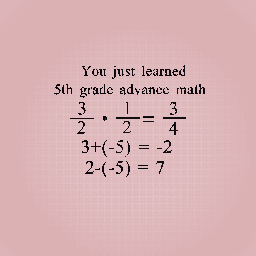 Head start on 5th grade advance math