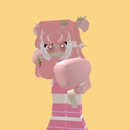 happy strawberry girl
