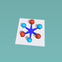 blue and red snowflake