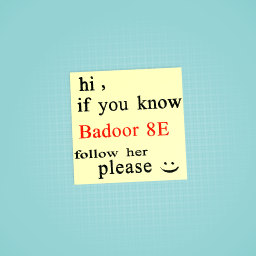 please follow Badoor 8E